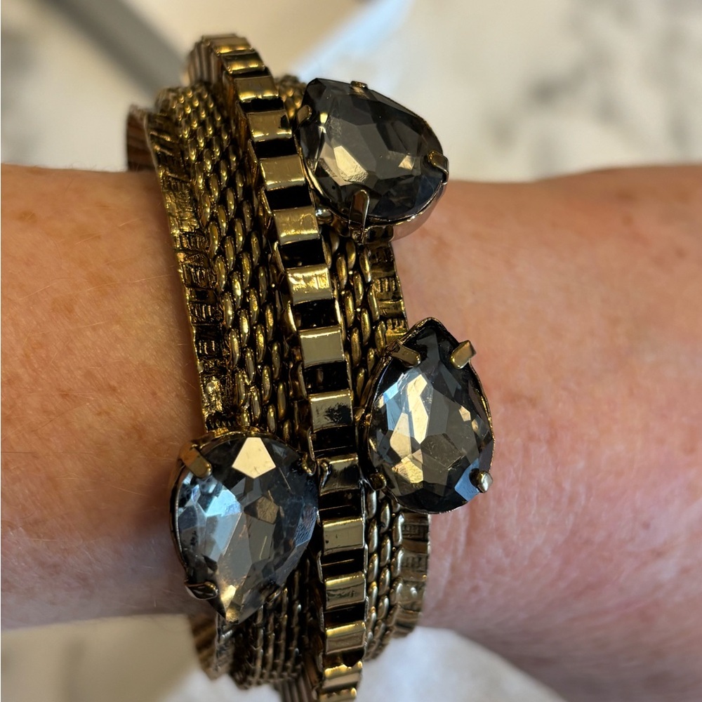 J. Crew golf cuff with stones